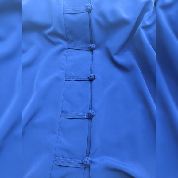 Ariel Vintage Blue Flowy Blouse Size 1X - Picture 5 of 9